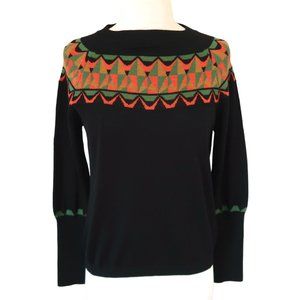 CREATURES OF THE WIND Intarsia pullover sweater